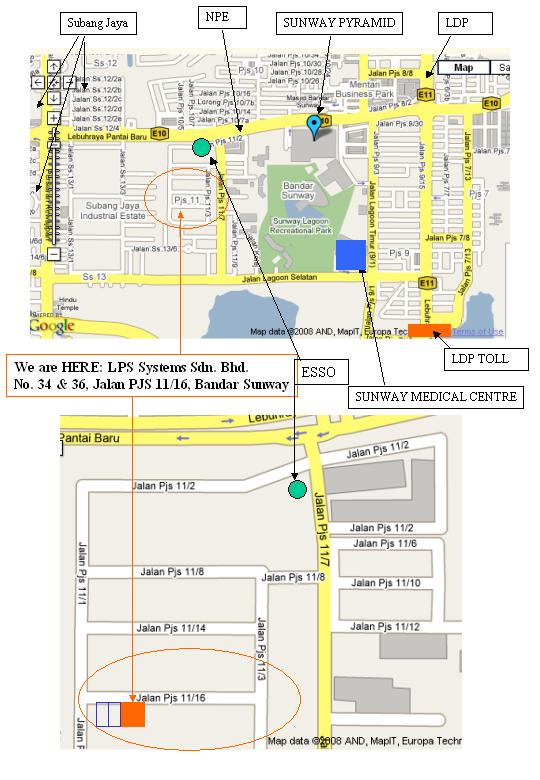 Detailed Map of Office Location.